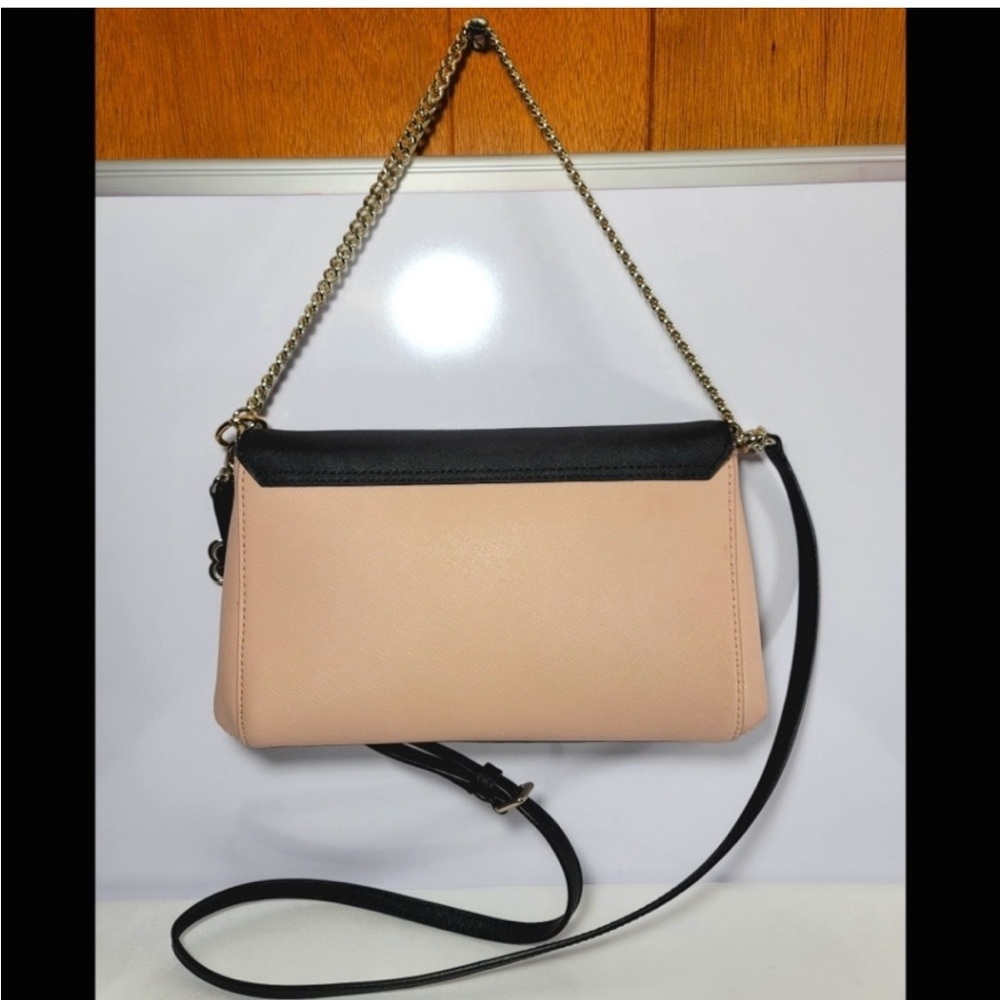 kate spade Black and Blush Two-Tone Crossbody with Gold Charm - Picture 3 of 3